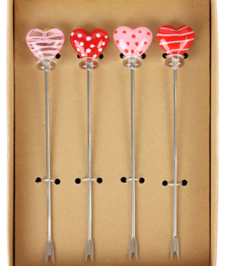 8968 COCKTAILPICKER HEARTS 4P